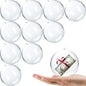 Fillable Christmas Ornaments Balls 80mm 10pk Clear Plastic Fillable Ornaments for Crafts, DIY Hanging Transparent Ball Ornaments for Christmas Tree Decorations Indoor Home Decor Wedding Party Supplies