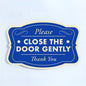 Custom Decorative Outdoor Metal Sign - Personalized Aluminum Driveway Sign, Waterproof, Made in USA - Design 3 Blue Steel 30x24 In