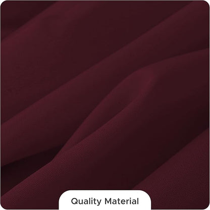Fitable 8 Pack Round Tablecloths: Stain Resistant Wrinkle Free Circle Table Clothes, Washable Reusable Polyester Table Covers for Wedding Party Birthday Banquet Reception(Burgundy, 120 Inch)