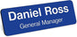 Name Tag, Magnetic Blue and White Name Tags, Personalized Name Tags, 1x3 Inches, Durable Engravable Impact Material, Made in The USA by My Sign Center
