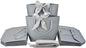 HUAPRINT Gift Bags with Handles,7.48×3.54×7.9 inches,Party Favor Bags with Bow Ribbon,12Pcs Grey Paper Bags for Birthday Wedding Bridesmaid Present Celebration Holiday