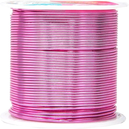 Mandala Crafts 18 Gauge Anodized Aluminum Craft Wire for Jewelry Making - 450 FT Colored Flexible Silver Copper Black Pink Ice Blue Red Wire - Bendable for Bonsai Armature Crafting Sculpting