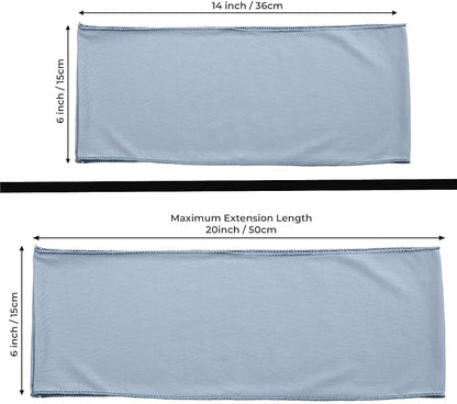 VDS Pack of 200 PCS | Dusty Blue | Spandex Chair Sashes Bows Without Buckle | Stretch Elastic Banquet Universal Folding Chair Band Tie with for Wedding Party Conference Celebration Event Decoration