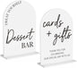 2Pcs Dessert Bar Sign Cards and Gifts Signs for Wedding Engagement Party Bridal Shower Baby Shower Table Desk Acrylic Decor