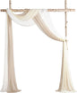Floroom Wedding Arch Draping Fabric 3 Panels 20Ft Chiffon Fabric Drapes Arbor Drapery Wedding Ceremony Reception Swag Decorations (Nude +Cream +White)