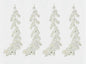 4 Pcs White Artificial Rose Vine Hanging Fake Flowers Garland for Wedding Anniversary Birthday Party Background Arch Garden Home Wall Room Decor