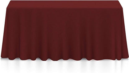 Lann's Linens - 10 Premium 90" x 156" Tablecloths for Wedding/Banquet/Restaurant - Rectangular Polyester Fabric Table Cloths - Burgundy