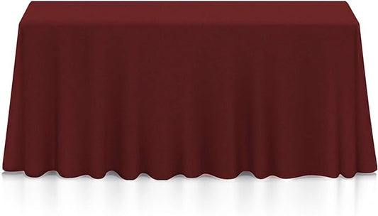 Lann's Linens - 10 Premium 90" x 156" Tablecloths for Wedding/Banquet/Restaurant - Rectangular Polyester Fabric Table Cloths - Burgundy