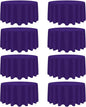 8 Pack Purple Round Tablecloth 90 Inch Stain and Wrinkle Resistant Round Purple Table Cloth Reusable and Washable Polyester Fabric Table Covers for Buffet Wedding Party and Banquet
