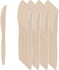 100% Compostable Knives 50 Count,Disposable Knives No Plastic Knives Heavy Duty Silverware, BPA-Free Cutlery Flatware Utensils Ecofriendly,Light Brown