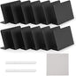 12 Pcs 4"x3" Mini Chalkboard Signs for Food, Reusable PVC Food Labels, Reserved Table Signs for Party Buffet, Birthdays, Bakery, Weddings Table Numbers, Buffet Display, Place Cards, Name Tag
