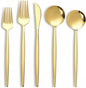 NOCCUR 40-Piece Gold Silverware Set for 8 - Stainless Steel Gold Flatware Set Include Knives, Spoons and Forks for Home/Party/Thanksgiving