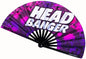 Kandies World Custom Festival Folding Hand Fan - Unique Designs, Made of Bamboo, Clacking Sound, Lightweight - Perfect Rave and Festival Accessory!