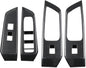4pcs Carbon Fiber Style Front Rear Doors Window Glass Lift Switch Panel Cover Decorative Sticker Protection Car Interior Accessories for 2024-2025 Toyota Grand Highlander KT18