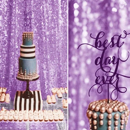 Eternal Beauty Lavender Sequin Backdrop, 20x10 Ft Glitter Background Curtains for Shimmer Photography Party Wedding Birthday Back Drop Decor