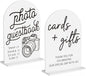 2Pcs Photo Guest Book Sign Cards and Gifts Sign for Wedding Engagement Party Bridal Shower Baby Shower Table Desk Acrylic Decor