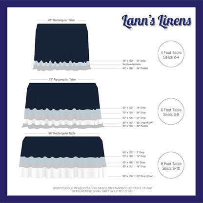 Lann's Linens - 10 Premium 70" x 120" Tablecloths for Wedding/Banquet/Restaurant - Rectangular Polyester Fabric Table Cloth - Black