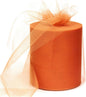 6" x 200 Yards Orange Tulle Fabric Rolls, Orange Spool Tulle Ribbon for DIY Tutu Skirt Wedding Decoration Baby Shower Birthday Party Backdrop Gift Wrapping Bow Craft Supplies