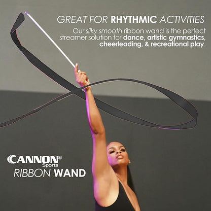 Cannon Sports Gymnastics Wand for Dancing, Cheerleading, Olympic Tournament, & Artistic Competitions (Black)