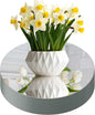 Round Mirror Centerpieces, Set of 12 Pcs 12" Round Glass Mirror Centerpieces for Tables, with Anti Slip Pads, Glass Trays for Wedding Decorations, Parties, Baby Shower Party