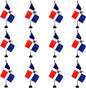 Dominica Republic Desk Flag, 12 Pack Dominican Republic Table Office Flag with Black Solid Pole and Stand Base, International Country Flag, Festival Celebration, Classroom Meeting Desktop Decor (Dominica)