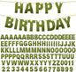 TaoBary 112 Pcs DIY Letter Kit Glitter Customizable Banner Letters Include 107 Letters and Numbers 3 Rope and 2 Needles for Birthday Halloween Christmas Wedding Valentine Party Decor(Bright Green)