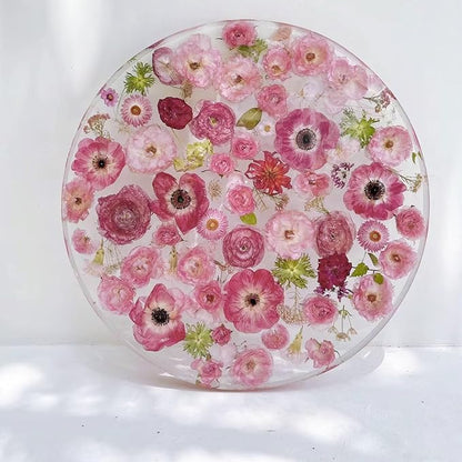 AHTONG 14 Types Pink Dried Pressed Flowers for Craft, Leaf Plant Herbarium for Resin Molds Jewelry Making Floral Decors (Peach Fuzz)