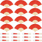 12 Pieces Red Hand Held Bamboo Folding Fans Paper Fans Handheld for Women Foldable Girls Wedding DIY Decoration Church Home Party Favors Summer