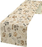 Dog Paw Table Runner,Kids Teens Cute Pet Animal Footprint Theme Pattern Print Tablecloth Burlap for Hotel Indoors Outdoor Dining Room Kitchen Home Decor,W13X L108 in