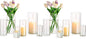 Glasseam Cylinder Vases Set of 12, Hurricane Candle Holder Clear Different Sizes, Modern Glass Cylinder Vase, Glass Vases for Centerpieces for Home Decor Wedding Centerpieces, Events, 4''+ 6''+7.8''