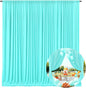 10 x 10 Feet Blue-Green Backdrop Curtain for Partie, Background Curtains for Photoshoot, Birthday, Wedding, Halloween, Thanksgiving, Christmas Day, New Year Party Decorations 5Ft x 10Ft, 2 Panels