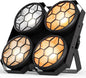 Stage Lights, 4X100W COB Spotlight LED Par Can Retro Lights, 2 in 1 Cool White & Warm White DMX512 Sound Activated Blinder Uplights for Events Parties Wedding Church Concert Studio Show Dance - 1Pack