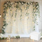 Tulle Backdrop Curtain with Lights String 30 X 8FT Ivory Sheer Tulle Backdrop Curtains for Wedding Birthday Party Reception Photo Booth Background Decorations (6 Panels 5x8FT)