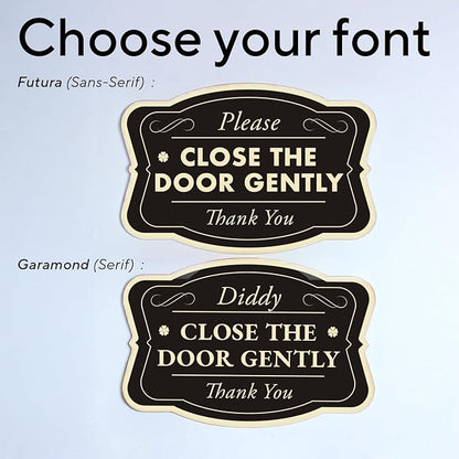 Custom Decorative Outdoor Metal Sign - Personalized Aluminum Driveway Sign, Waterproof, Made In USA - Design 3 Black Charcoal 24x18 In