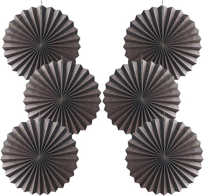 BARTHEW Coffee Party Decorations,Coffee Birthday Decorations,Party Events Accessories,Coffee Themed Party,Friends Party16in Hanging Paper Fans 30 Color DIY Set(Coffee))