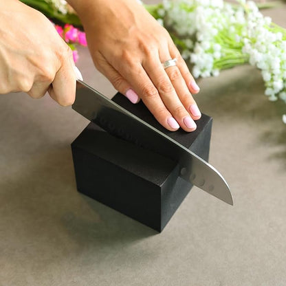 XCEL Floral Foam Blocks - Reusable, Weather Resistant Foam - Perfect for Fresh & Artificial Flower Arrangements, Crafts, Planter Boxes, Home Decor & More - 8-Pk, Black (4” x 4” x 3”)