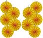 Yellow Birthday Decorations,DIY Yellow Paper Fans Hanging Decoration ,Party Supplies Party Fans 8in, Wedding Graduation Events Accessories 30 Color DIY Set （Yellow）
