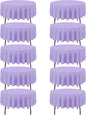 BRILLMAX 10 Pack Lavender Round Tablecloths 90 Inch - Circle Bulk Linen Polyester Fabric Washable Table Cloth Cover for Wedding Reception Banquet Birthday Party Buffet Restaurant
