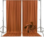10ft x 10ft Dark Brown Backdrop Curtains for Parties, Fabric Satin Background Curtain with Rod Pockets for Weddings, Birthday, Baby Shower, Photography, Graduation Party Backdrop Drapes, 2 Panels