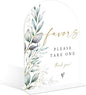 Acrylic Wedding Signs, Greenery Theme Favor Please Take One Sign, Wedding Reception Signage, Bridal Shower Table Decor with Stand, Engagement, Anniversary, Newlywed Events and Parties Supplies, 18
