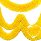 25 Feet Metallic Twist Tinsel Garland Backdrop for Parade Floats, Christmas Eve, New Year, Valentine's Day Party Decorations (Macaron Yellow, 4in x 25ft)
