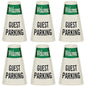 SmartSign 6-Pack "Welcome - Guest Parking" Reflective Cone Message Sleeve Collar, 360-Degree Visibility, Non-Adhesive Vinyl Signs for Traffic Safety Cones, 3-Side Print [Cone Not Included]