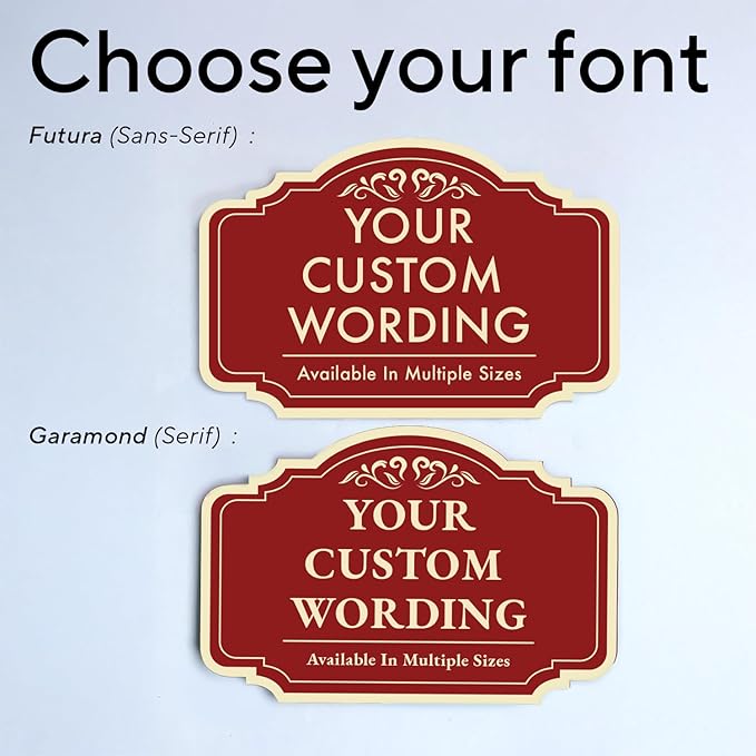 Custom Decorative Outdoor Metal Signs - Personalized Aluminum, Driveway Signs - Waterproof, Made in USA - Design 2 Red Brick, 30x24 In