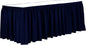 Ultimate Textile Pleat Polyester Fabric Table Skirt - Machine Washable Flame Resistant with Clips for Events, Weddings & Trade Shows, Cut & Sewn in Paterson, NJ - Deep Royal, 14' Shirred Pleat