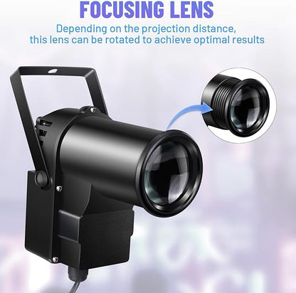 Pinspot Light 15W DMX, Czgor RGBW Disco Ball Lights with Remote Control / DMX512 / Sound Activated Pin Spotlight for Mirror Ball DJ Party Wedding Show