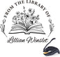 Personalized Book Stamp - Custom Book Embosser Library Gifts for Book Lovers, Readers, Teachers (Floral-08)