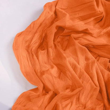 Orange Cheesecloth Table Runner 6 Pack Halloween Orange Table Runners Boho Gauze 120 Inches Cheese Cloth Fall Table Decorations for Thanksgiving Weddings Bridal Baby Shower Party Decor