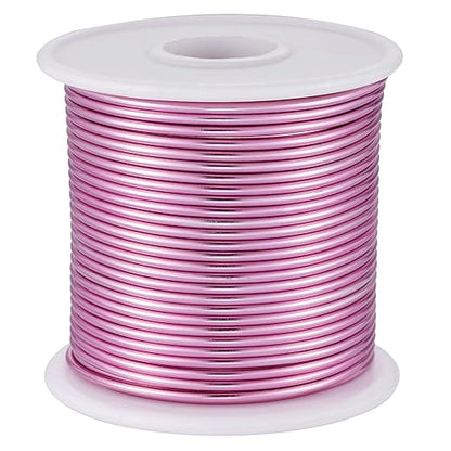 12 Gauge Pink Aluminum Craft Wire (105FT) - Anodized for Jewelry Making, Beading Floral, Plant Gardening, Sculpting & Modeling Craft Wire(Pink #13, 2mm)