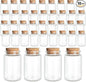 JIUYUE 10 pcs 50 ml Small Glass Bottles with Cork,Jars with Cork Lids(1.69 oz-1.45x2.75 inch)