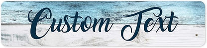 Custom Sign, Custom Street Sign, 11 Font Colors, 13 Font Styles, 4 Hole Options, 22 Sizes, 4x18 Inches, Rust Free DiBound, Fade Resistant, Made in USA by My Sign Center (Coastal)